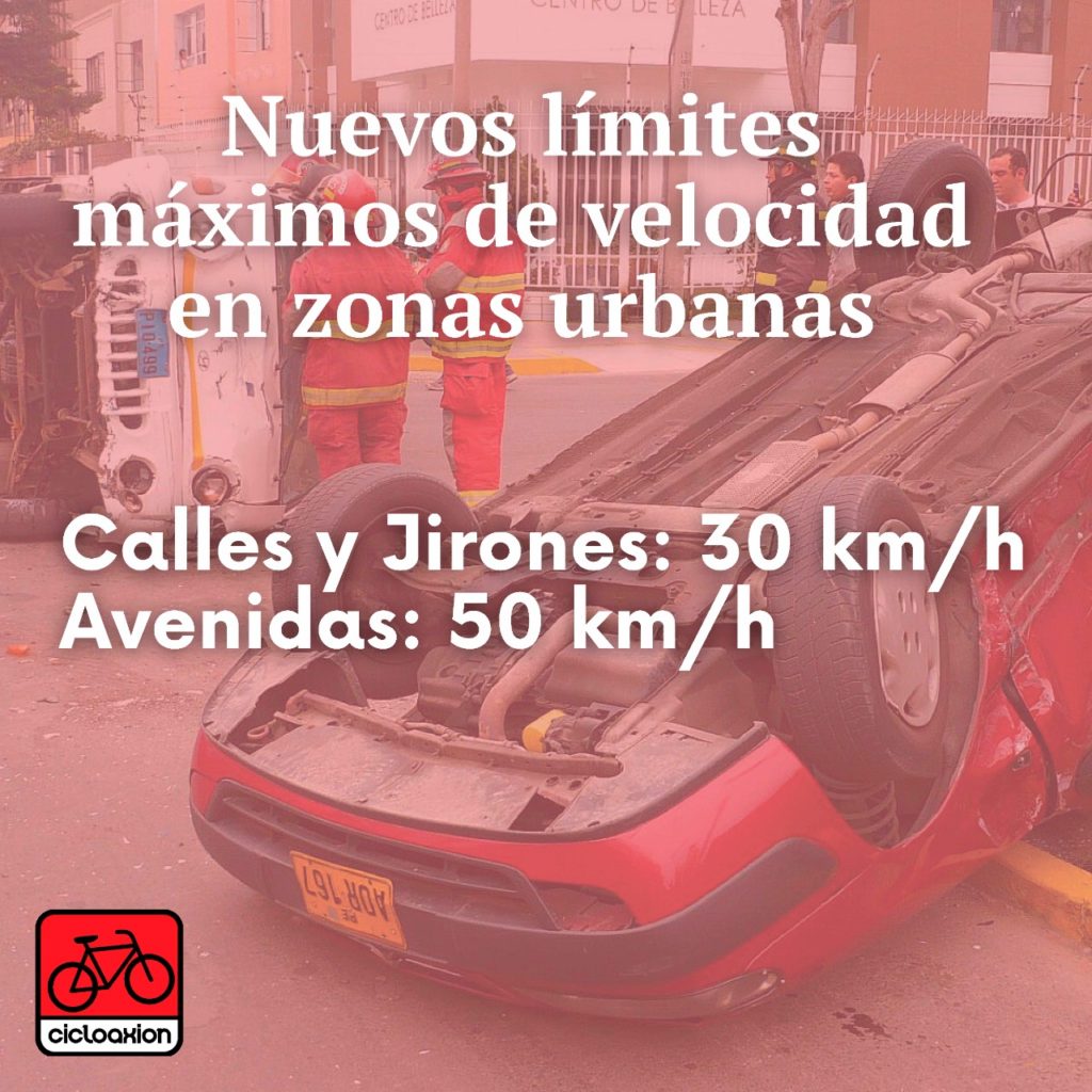 Reducción de los límites máximos de velocidad en zonas urbanas